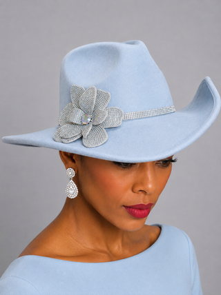 AGS-104 Light Blue Felt Cowboy Hat