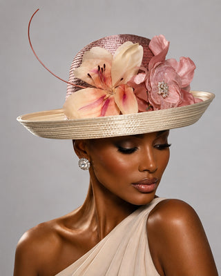 JUY-206 Blush Blooms Satin Hat