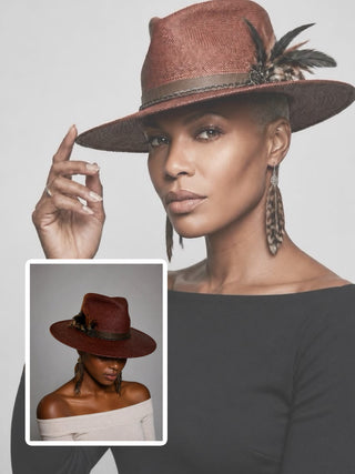 JUY-208 Rust Feather Fedora