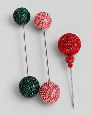 SEM-210 Crystal Ball Hat Pins