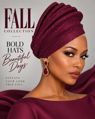SEM-220 Rhinestone-Studded Pleated Turban